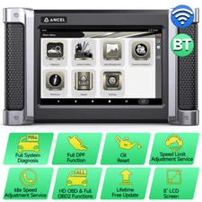 ANCEL HD8000 Diesel Heavy Duty Truck Diagnostic Scanner All System DPF Regen ABS