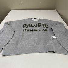 Pacsun Pacific Sunwear Logo Crew Neck Sweatshirt Grey Green Size XS