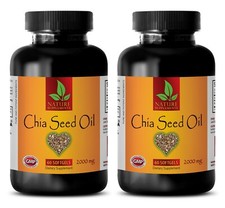 Omega 3 capsules - 2000 CHIA SEED OIL - antioxidant face - 2 Bottles