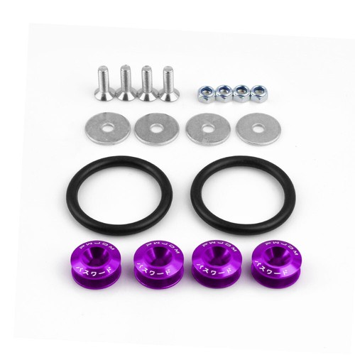 JDM Quick Release Fasteners Bumper Holders Front Rear Trunk Band Fender Clip Kit - Picture 17 of 20