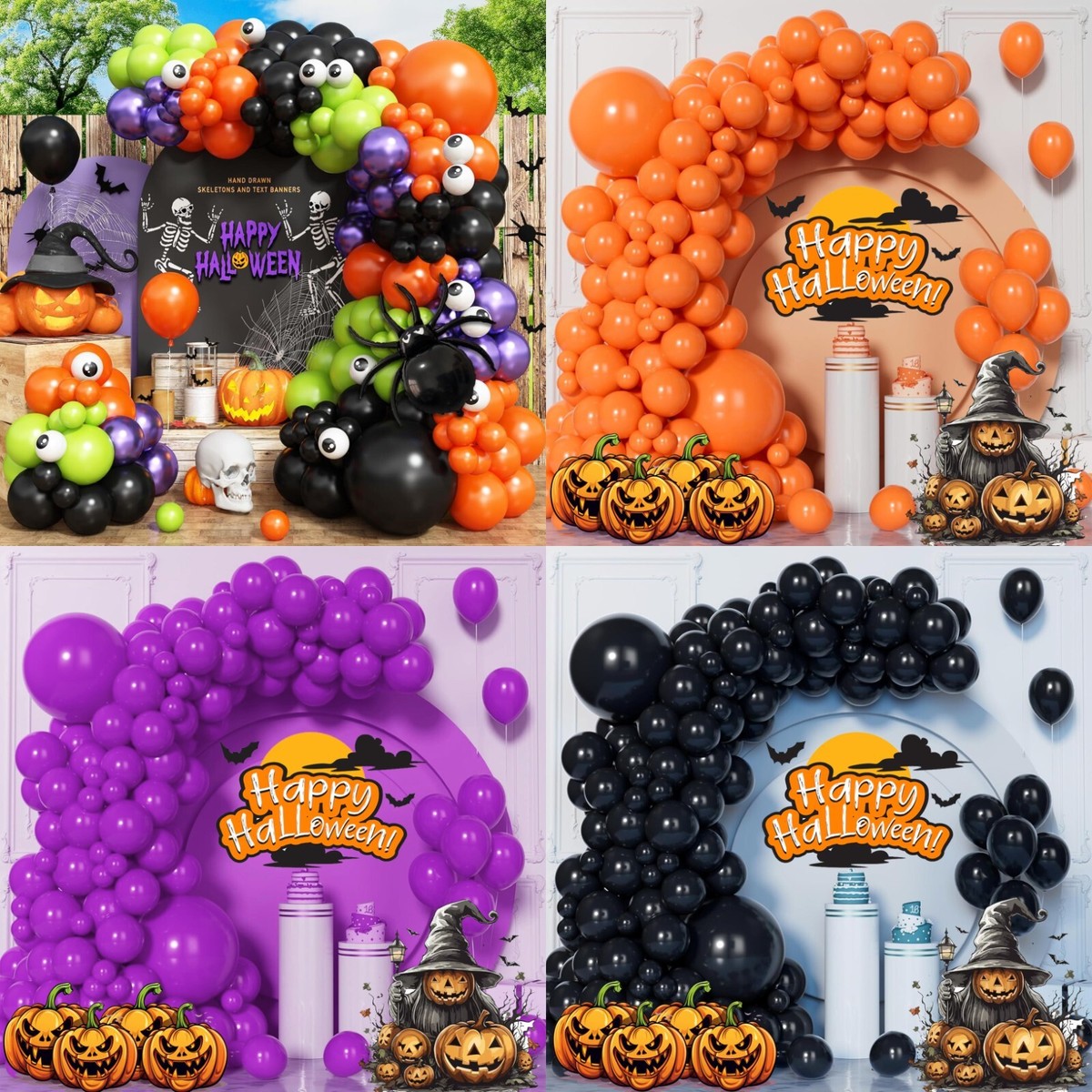 59pcs Ensemble De Décoration Halloween, Autocollants 3D