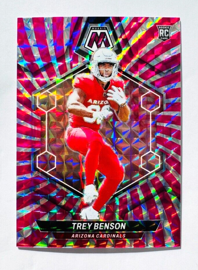 2024 Mosaic Football TREY BENSON #360 RC Rookie FOTL Pink Swirl #13/13 SP