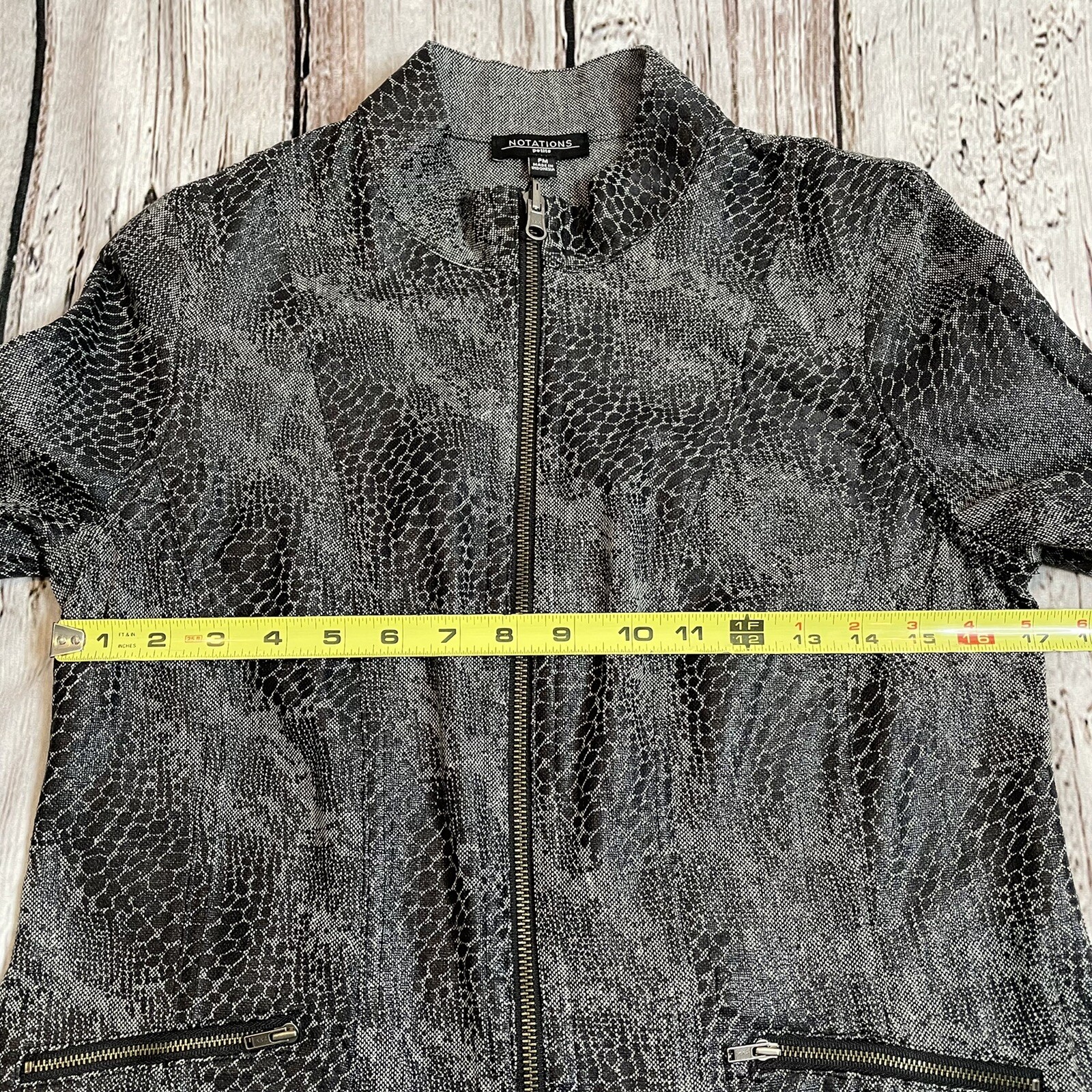 Notations Petite Snakeskin Pattern Jacket Petite … - image 10