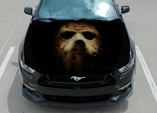 Mask Car Hood Wrap Decal Vinyl Sticker Full Color Graphic Fit Any Car ...