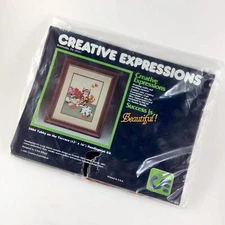 Vtg Creative Expressions Tabby on Terrace Needlepoint Kit Cat Kitten 3004 16x12