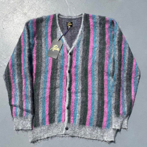 Needles Beams Bespoke Mohair Strip Cardigan Mens Multi Size M With Tag  Preowned