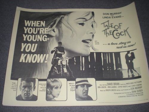 TALE OF THE COCK  - ORIGINAL 22 X 28 UNFOLDED POSTER - 1969 - LINDA EVANS
