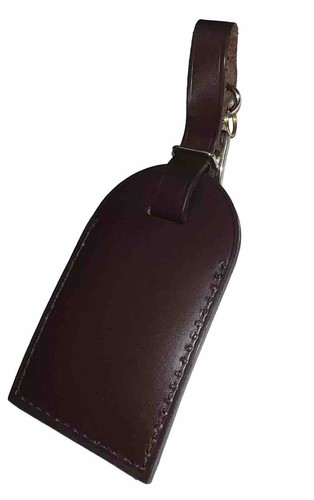 Louis Vuitton Bag Tag w/ HY Initials Damier Ebene Goldtone Dark Brown - Picture 8 of 9