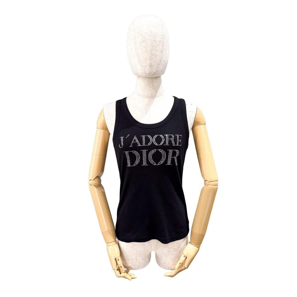 J'ADORE DIOR ノースリーブタンクトップ J'Adore Dior Tank Top Gray Cotton Jersey | DIOR