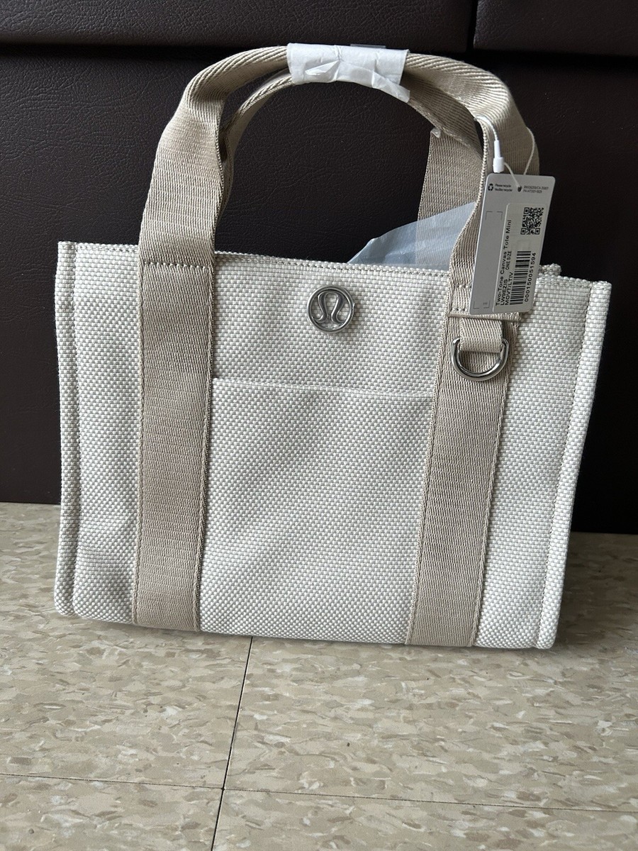 NWT Lululemon Two Tone Canvas Tote Bag Purse Mini 4.5L