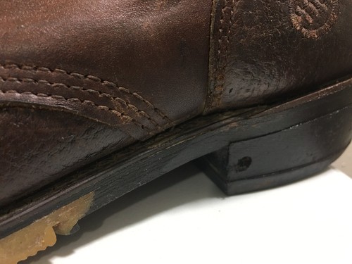 Stivali western Double H da uomo AG7 ICE Packer Lacer marrone pelle USA TAGLIA 12 D - Foto 7 di 10
