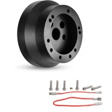 5 & 6 Hole Steering Wheel Short Hub Adapter For Ididit GM Chevy Aluminum Black
