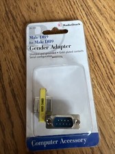 New Male DB9 to Male DB9 Gender Adapter 26 231 Radio Shack Computer Accessory