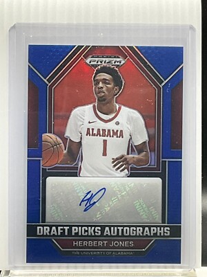 2023 Prizm Draft Picks -Herbert Jones - Draft Picks Auto - Blue /125 - Bama