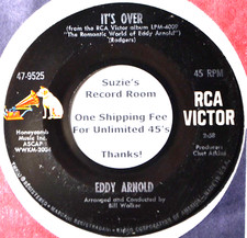 Eddy Arnold It's Over / No Matter Whose Baby You Are VG+ 45 7" Vinyl -Coupons!