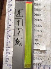 2 Neon Cycling Running Safety Arm Leg Reflective Straps Bands Green Orange