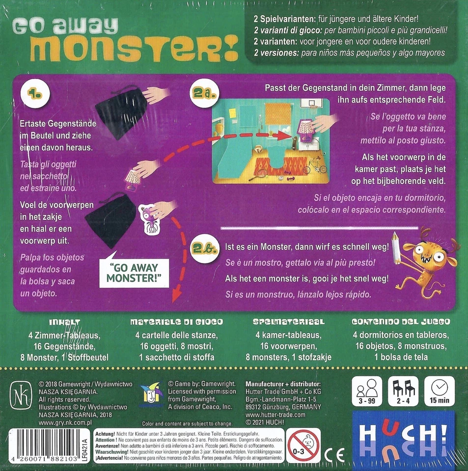 Go Away, Monster! - HUCH! - Kinderspiel - Hutter Trade GmbH - Bild 2 von 4