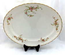 Vintage Pope Gosser China 13" Platter Rose Pattern USA