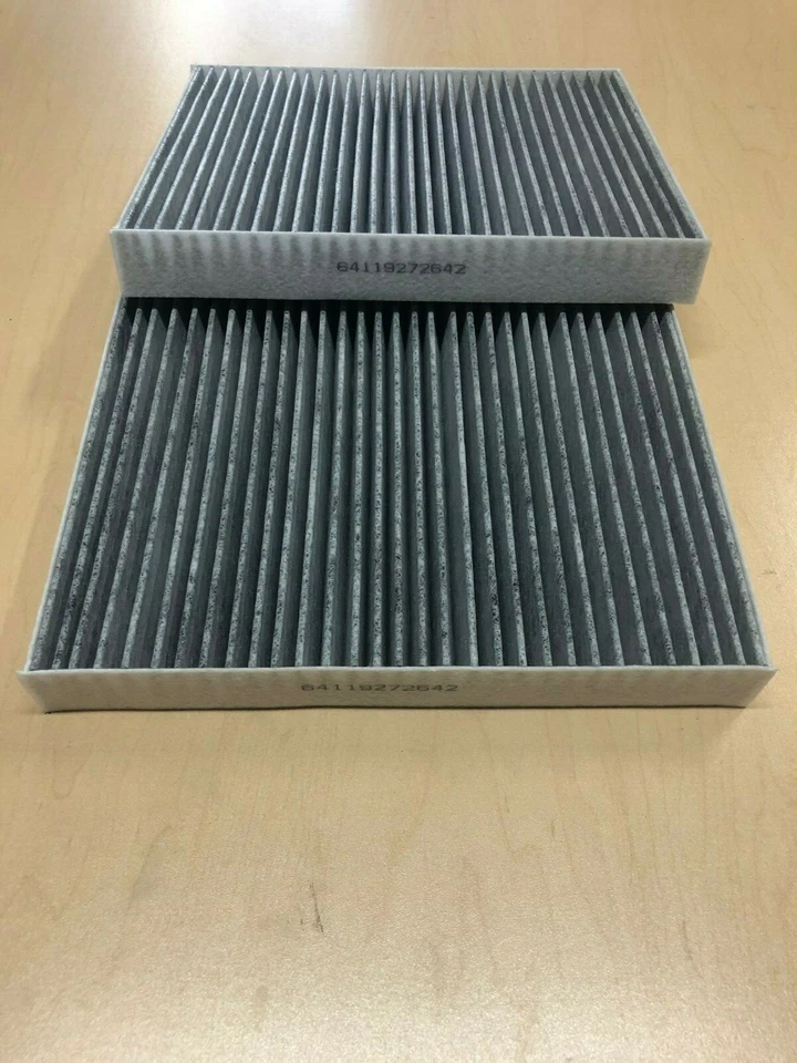  Juego de filtros de aire de cabina carbón carbono para BMW 528i 535i 550i 640i 650i 740i 642 Foto 4 de 4
