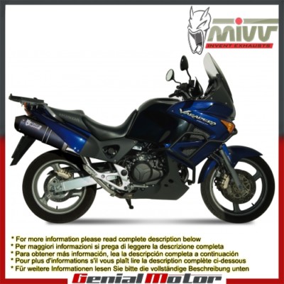 2 Auspuff exhausts MIVV Oval Carbon fur Honda Xl 1000 Varadero 2003 > 2011