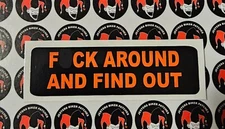 Fk around and find out Motorcycle Helmet Sticker Biker Helmet Decal