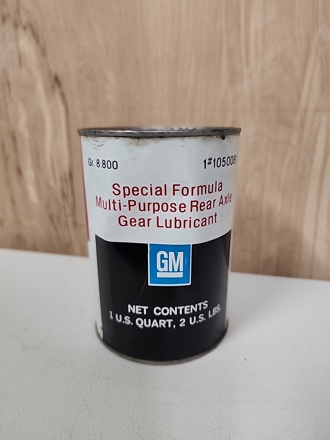 Vintage GM Special Formula Rear Axle Gear Lubricant Quart Oil Paper Can