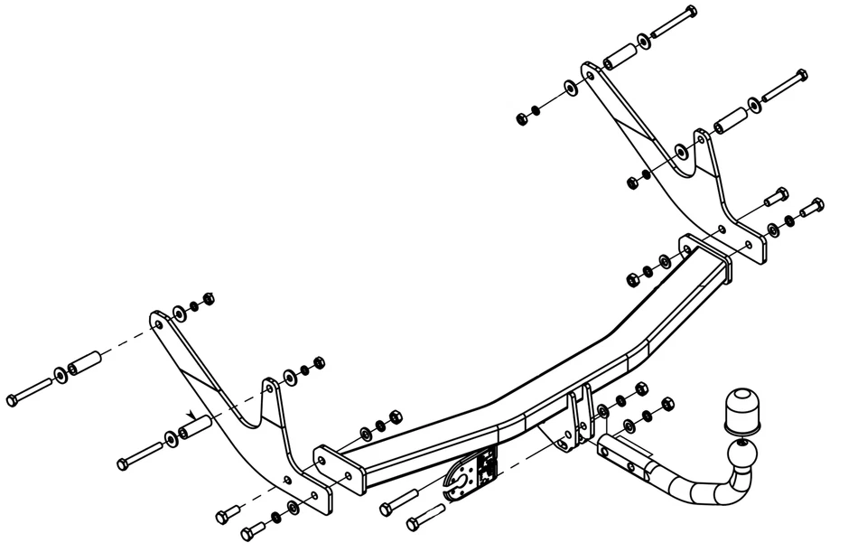Anhängerkupplung starr für Dacia Logan MCV II 13-20 mit 13polig spezi. - Bild 3 von 4
