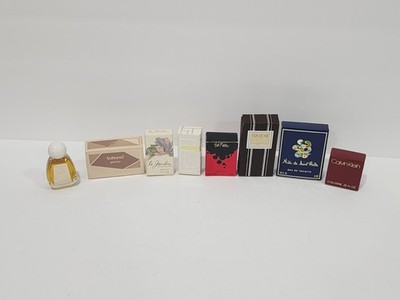 Lot of 8 Vintage Mixed  Eau de Toilette & Parfum Splash Miniature sample