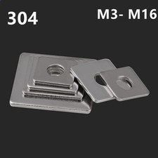 304 Stainless Steel Flat Square Washers Gaskets M3 M4 M5 M6 M8 M10 M12 M14 M16