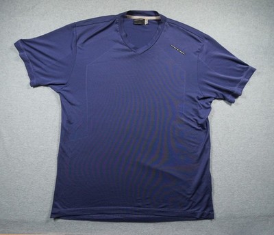 Porsche Design Sport Shirt Mens Medium Blue P5000 Activewear Gym Fits XL Adidas