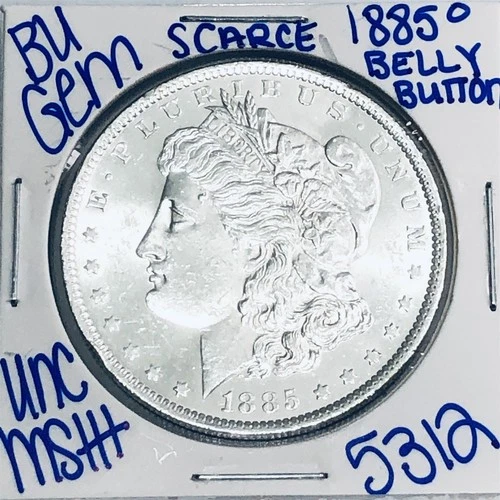 1885 O BELLY BUTTON BU UNCIRCULATED MORGAN SILVER DOLLAR AUTHENTIC U.S.MINT 5312
