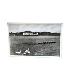Postkarte AK Hannover Paul von Hindenburg Jugendherberge Ruderboot Ungelaufen