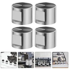 4 Pcs Metal Stove Control Knobs Zinc Alloy Replacement Gas Cooker Kitchen Tools