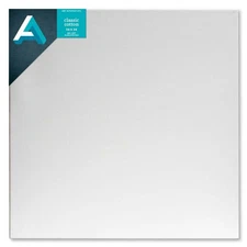 24x24 White Stretched Canvas Reinforced Art Surface for Acrylic and Oil Paints