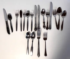 19 Piece Lot Of Various Flatware Pieces Silverware Set Mixed Utensils