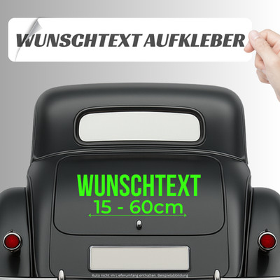 Wunschtext Aufkleber 15cm - 60cm   Klebetext Auto Schriftzug Name - Neon Grün