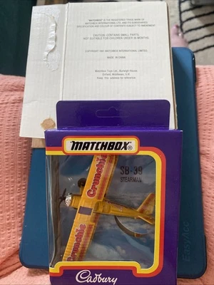 Matchbox - SB-39 Stearman - Cadburys Crunchie Flying Circus - 1991 - Image 1 of 4
