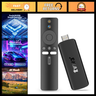 4K Android TV Stick, 2GB RAM, 16GB Storage, Quad-Core, HDR10+, WiFi 6, Bluetooth
