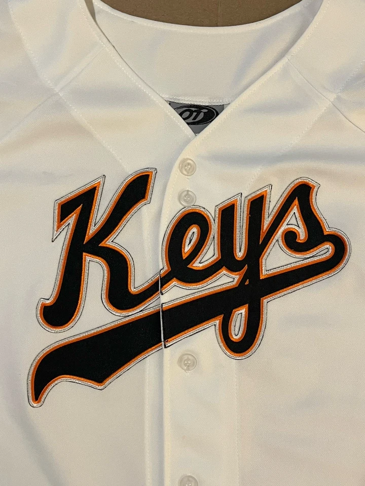 Frederick Keys Baseball Jersey Men’s Sz Large OT Sports Good Shp White Orioles - Image 3 of 4
