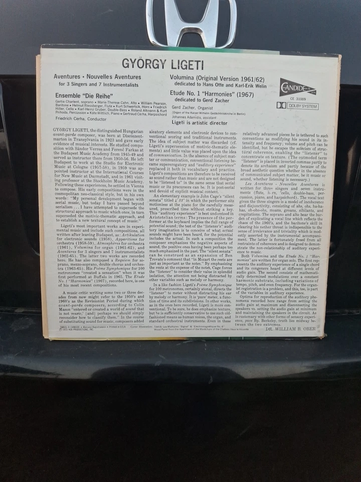 György Ligeti — Aventures — Nouvelles / Volumina / Etude No. 1 «Гармонии» (1969) - Изображение 2 из 2