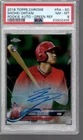 2018 Shohei Ohtani Topps Chrome Rookie Auto Green Refractor 43/99 Angels PSA 8