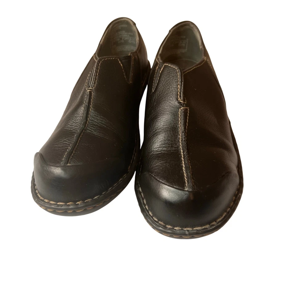 Hush Puppies Professionals Steel Toe Leather Black Loafers Women's Size 7 - Image 3 of 4