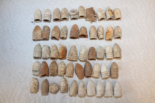 LOT OF 50 DUG CIVIL WAR MIXED FIRED BULLETS FOUND AROUND WINCHESTER V.A.# 1