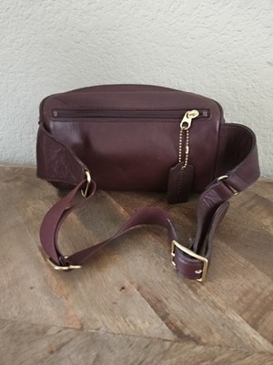 VTG 1995 Coach 0515 Brown Leather Canteen Waist Pouch 24-34