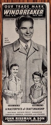 John Rissman & Son Windbreaker Vintage 1944 Folio Men
