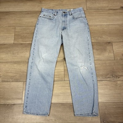Eddie Bauer Jeans Men's Sz 35x30 VTG Med Wash 100 Cttn Normcore Workcore Durable
