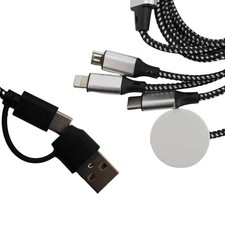 4-in-2 USB-C Cable for Apple Watch  iPhone Multi Fast Charging - 4Ft