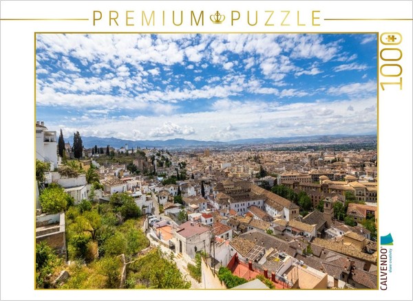 Calvendo Puzzle The View Of The Old Town Of Granada | 1000 Pieces, Finished Size-image