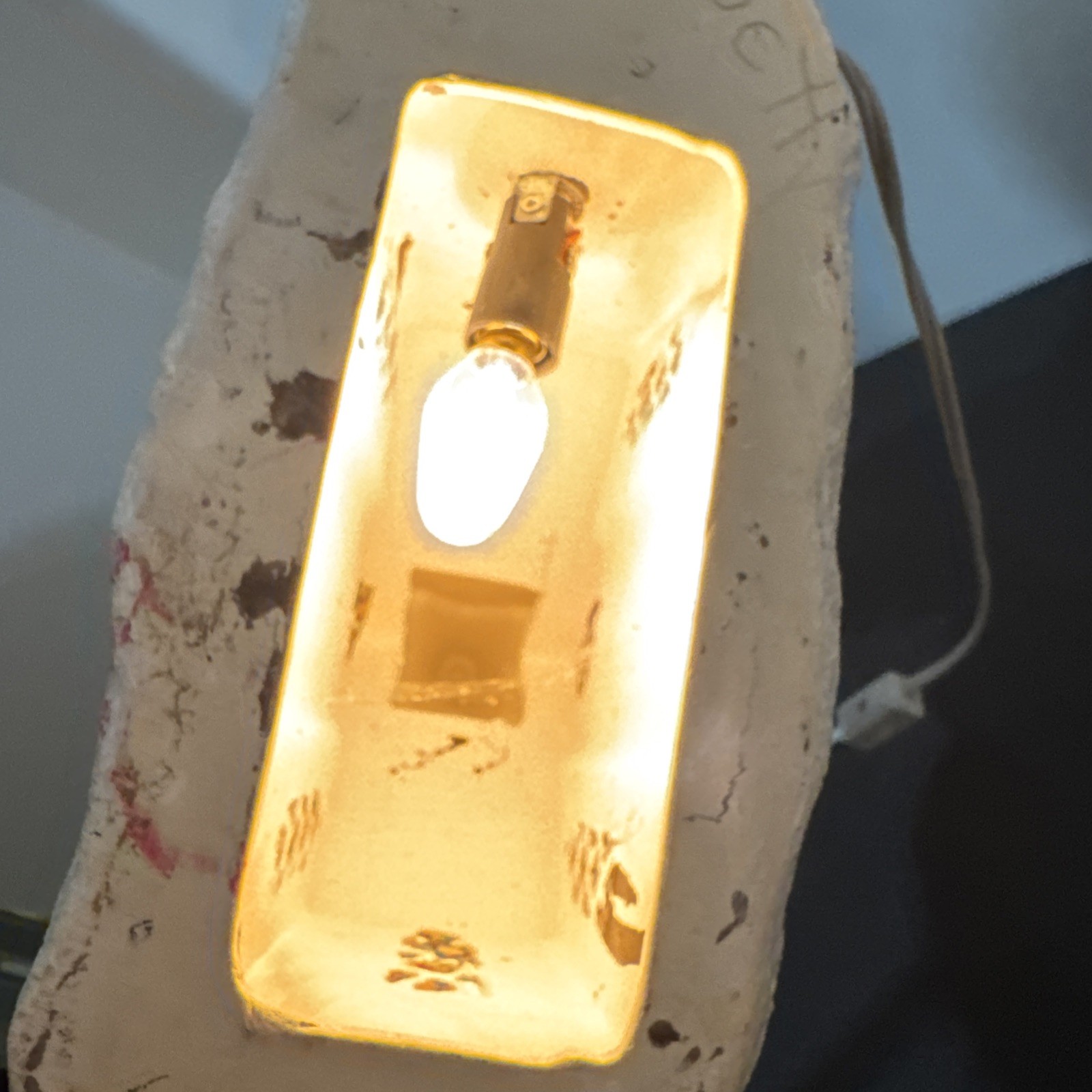 VTG Byron Molds Christmas  Ceramic Light up Church Stained Glass & Steeple 16” H