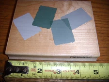 STRIAGHT FOWARD STAMPS ABSTRACT SQUARE #BM81  WOOD RUBBER STAMPS